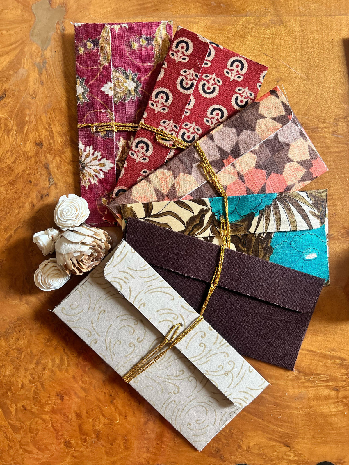 Fabric Envelopes 1 - Set of 5