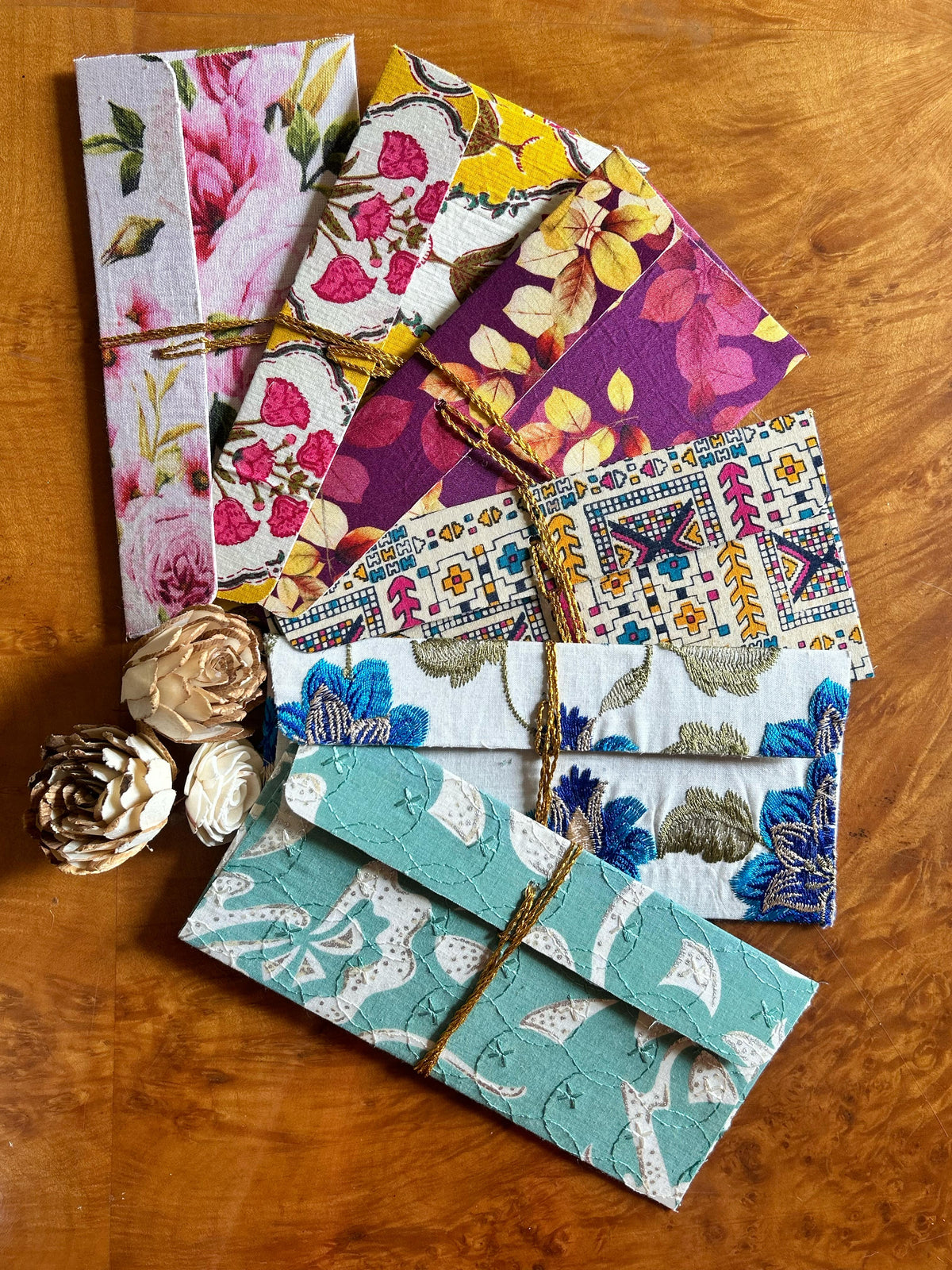 Fabric Envelopes 2 - Set of 5
